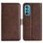 Mobigear Slim Magnet Motorola Edge 30 Hoesje Bookcase Portemonnee - Bruin