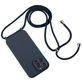 Mobigear Lanyard iPhone 14 Pro Siliconen Hoesje met koord - Donkerblauw