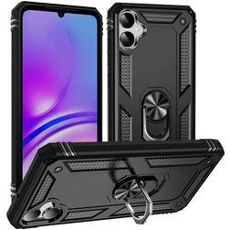Mobigear Armor Ring Samsung Galaxy A05 Hoesje Hardcase Backcover Shockproof met Ringhouder - Zwart