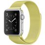 Mobigear Color Loop Milanese Apple Watch Bandje Magneetsluiting - 49/46/45/44 mm - Geel