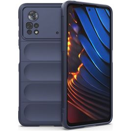 Mobigear Bumpy POCO X4 Pro 5G Hoesje Flexibel TPU Backcover - Donkerblauw