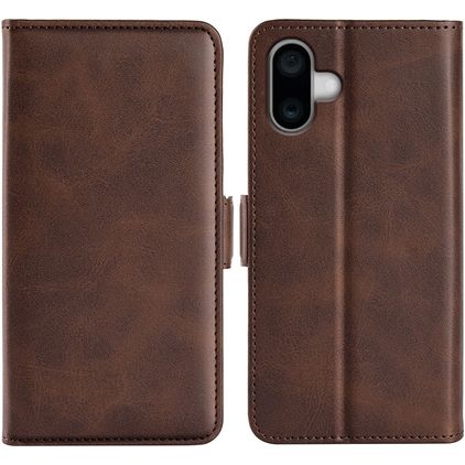 Mobigear Slim Magnet iPhone 16 Hoesje Bookcase Portemonnee - Bruin