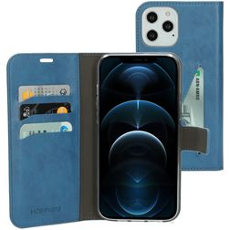 Mobiparts Classic Wallet iPhone 12 Pro Max Hoesje Bookcase Portemonnee - Steel Blue