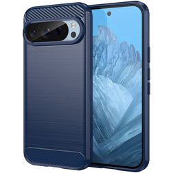 Mobigear Brushed Slim Google Pixel 9 Hoesje Flexibel TPU Backcover - Blauw