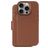Decoded Detachable Wallet iPhone 16 Pro MagSafe Hoesje Echt Leer Uitneembare 2in1 Bookcase Portemonnee - Tan