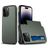Mobigear Card iPhone 15 Pro Max Hoesje Hardcase Backcover Shockproof met Pasjeshouder - Legergroen