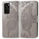 Mobigear Butterfly Huawei P40 Hoesje Bookcase Portemonnee - Grijs