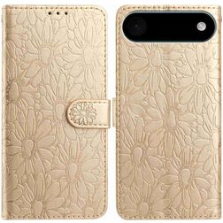 Mobigear Flowers iPhone Air Hoesje Bookcase Portemonnee - Goud