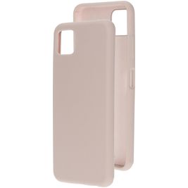 Mobiparts Samsung Galaxy A22 5G Siliconen Hoesje Backcover - Soft Salmon