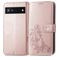 Mobigear Clover Google Pixel 6a Hoesje Bookcase Portemonnee - Roségoud