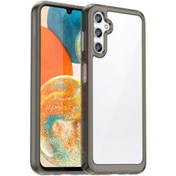 Mobigear Crystal Samsung Galaxy A54 Hoesje Hardcase Backcover - Transparant / Grijs