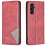 Mobigear Rhombus Slim Samsung Galaxy S25 FE Hoesje Bookcase - Rood