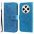 Mobigear Flowers Xiaomi Redmi 14C Hoesje Bookcase Portemonnee - Blauw