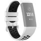 Mobigear Sport Plus Buckle Siliconen Fitbit Charge 4 Bandje Gespsluiting - Wit / Blauw