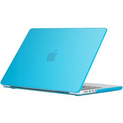 Mobigear Glossy MacBook Pro 14 Inch (2021-2026) Hoes Hardshell Laptopcover MacBook Case - Blauw - Model A2442 / A2779 / A2918 / A2992 / A3401 / A3112 / A3434 / A3427 / A3426