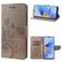 Mobigear Flowers OPPO A17 Hoesje Bookcase Portemonnee - Grijs