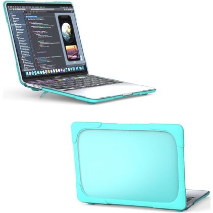 Mobigear Shockproof MacBook Pro 13 Inch (2016-2023) Hoes Hardshell Laptopcover MacBook Case - Turquoise - Model A1706 / A1708 / A1989 / A2159 / A2289 / A2251 / A2338