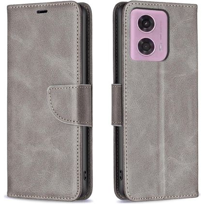 Mobigear Excellent Motorola Moto G04 Hoesje Bookcase Portemonnee - Grijs