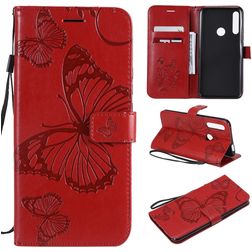 Mobigear Butterfly Huawei P Smart Z Hoesje Bookcase Portemonnee - Rood