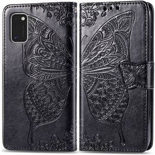 Mobigear Butterfly Samsung Galaxy A41 Hoesje Bookcase Portemonnee - Zwart