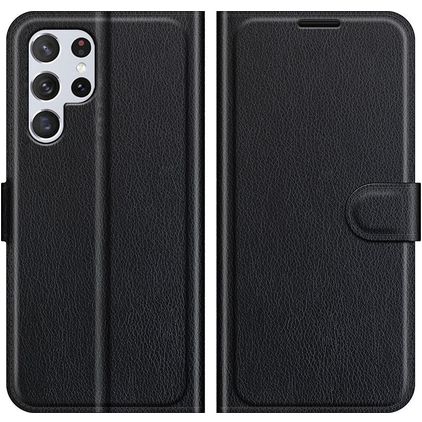 Mobigear Classic Samsung Galaxy S22 Ultra Hoesje Bookcase Portemonnee - Zwart