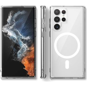 Mobigear Crystal Doorzichtig Samsung Galaxy S24 Ultra MagSafe Hoesje Hardcase Backcover Shockproof - Transparant