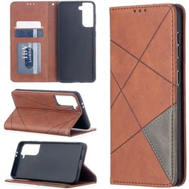 Mobigear Rhombus Slim Samsung Galaxy S21 Hoesje Bookcase - Bruin