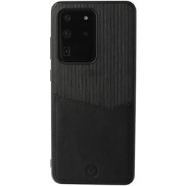 Valenta Card Slot Samsung Galaxy S20 Ultra Hoesje Echt Leer Backcover met Pasjeshouder - Zwart