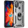Mobigear Armor Ring Motorola Moto G50 Hoesje Hardcase Backcover Shockproof met Ringhouder - Zilver