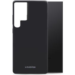 Mobilize Rubber Gelly Samsung Galaxy S24 Ultra Hoesje Flexibel TPU Backcover - Matt Black