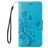 Mobigear Flowers iPhone 8 Hoesje Bookcase Portemonnee - Blauw