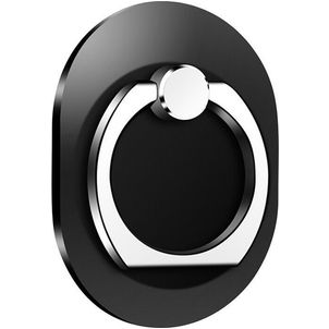 Mobigear Oval Telefoonring - Zwart Universeel