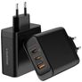 Mobilize Wall Charger Triple USB / USB-C Power Delivery 100W - Zwart