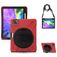 Mobigear SureGrip XGuard iPad Pro 11 Inch (2022) Hoes Hard Kunststof,Siliconen Backcover + Stylus Houder + Schouderband + Standaard - Rood