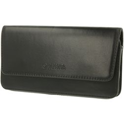 Valenta Arezzo Echt Leer Broekriemhoesje (max 14,5 cm x 7,8 cm) - Riemtasje - Holster - Zwart