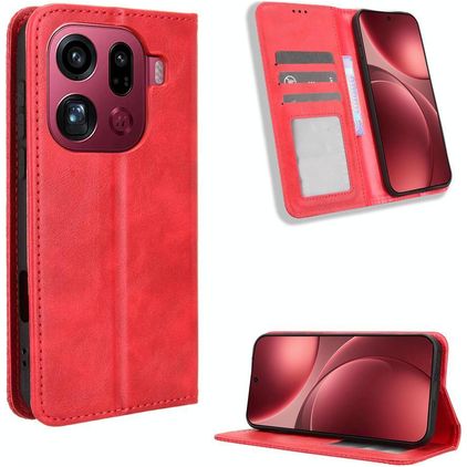 Mobigear Sensation OPPO Find X9 Pro Hoesje Bookcase Portemonnee - Rood
