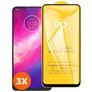 Mobigear Premium Motorola One Hyper Glazen Screenprotector - Case Friendly - Zwart (3-Pack)