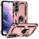 Mobigear Armor Ring Samsung Galaxy S22 Hoesje Hardcase Backcover Shockproof met Ringhouder - Roségoud