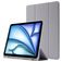 Mobigear Tri-Fold Gel iPad Air 11 Inch (2025) Hoes TPU,Kunstleer Bookcase + Stylus Houder - Grijs