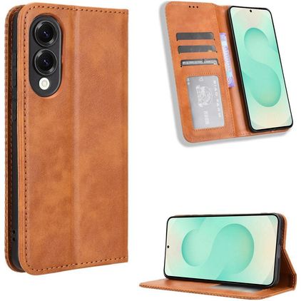 Mobigear Sensation Samsung Galaxy S25 Edge Hoesje Bookcase Portemonnee - Bruin