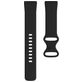 Mobigear Sport Dual Siliconen Fitbit Versa 3 Bandje Druksluiting - Zwart