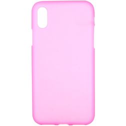Mobigear Colors iPhone XS Max Hoesje Flexibel TPU Backcover - Roze