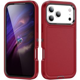 Mobigear Rugged iPhone 17 Pro Max Hoesje Hardcase Backcover Shockproof - Rood