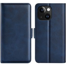 Mobigear Slim Magnet iPhone 15 Hoesje Bookcase Portemonnee - Donkerblauw