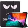 Mobigear Tri-Fold Gel iPad Pro 12.9 Inch (2021) Hoes TPU,Kunstleer Bookcase + Stylus Houder - Do Not Touch