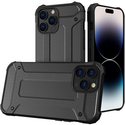 Mobigear Outdoor iPhone 14 Pro Hoesje Hardcase Backcover Shockproof - Zwart