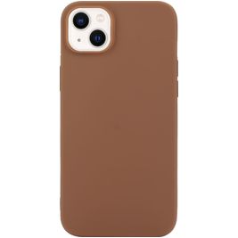 Mobigear Colors iPhone 14 Hoesje Flexibel TPU Backcover - Bruin