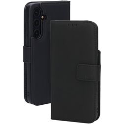 Mobiparts Samsung Galaxy A35 Hoesje Echt Leer Bookcase Portemonnee - Zwart