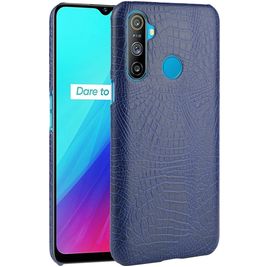 Mobigear Croco Realme C3 Hoesje Hardcase Backcover - Blauw