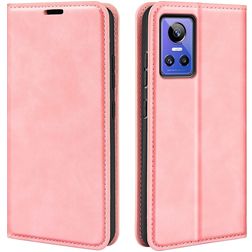 Mobigear Retro Slim Realme GT Neo 3 Hoesje Bookcase Portemonnee - Roze